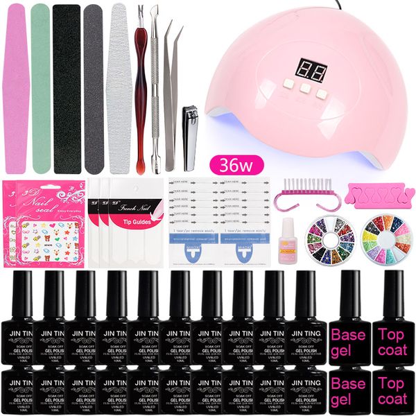a3 manicure set gel varnish soak off nail gel polish kit acrylic nail kit with uv led lamp dryer 12/24pcs colors art tools
a3 manicure set gel varnish soak off nail gel polish kit acrylic nail kit with uv led lamp dryer 12/24pcs colors art tools