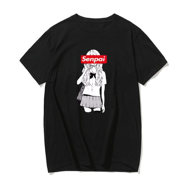 men's senpai anime girl nerdy cotton black print t-shirt women manga streetwear tee cotton tshirt harajuku clothes, White;black
men's senpai anime girl nerdy cotton black print t-shirt women manga streetwear tee cotton tshirt harajuku clothes, White;black