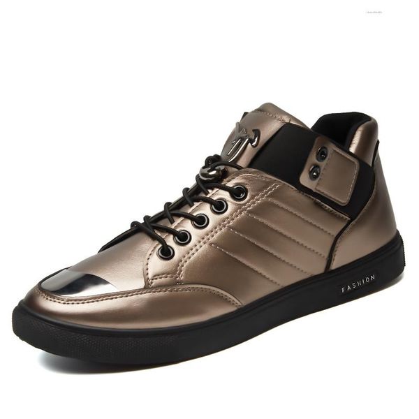 leather round toe mens casual sneakers spring and autumn solid lace up male flat casual shoes rubber high shoes, Black
leather round toe mens casual sneakers spring and autumn solid lace up male flat casual shoes rubber high shoes, Black