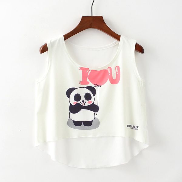 summer female 2019 little pandas take love balloon print umbilical female short before long women's vest t-shirt tide, White
summer female 2019 little pandas take love balloon print umbilical female short before long women's vest t-shirt tide, White