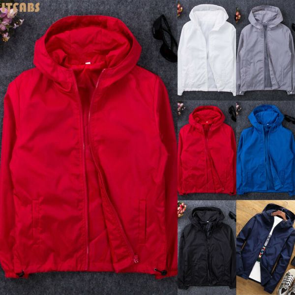 men casual windbreaker zipper jacket hoodie sports outwear overcoat gym anti-uv sun protective jackets, Black;brown
men casual windbreaker zipper jacket hoodie sports outwear overcoat gym anti-uv sun protective jackets, Black;brown