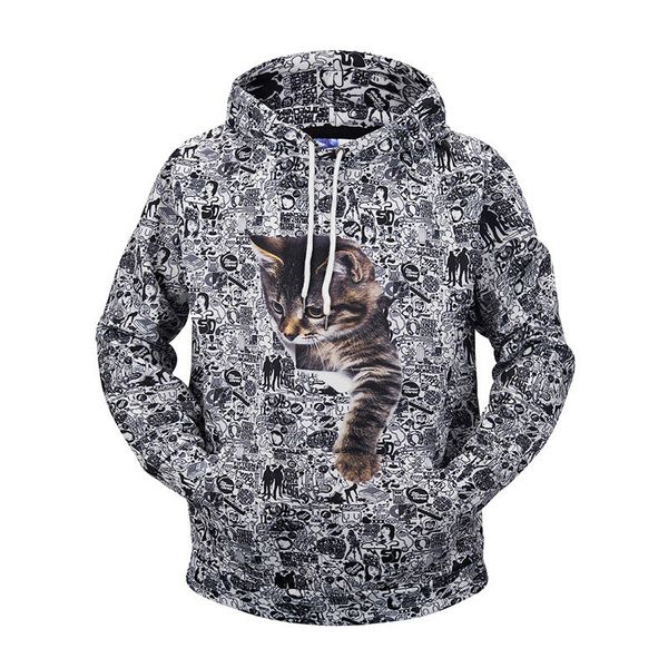 harajuku sweatshirt with hoody broken flowers 3d printing cat loose men/women couple hoodie autumn/winter overcoat, Black
harajuku sweatshirt with hoody broken flowers 3d printing cat loose men/women couple hoodie autumn/winter overcoat, Black
