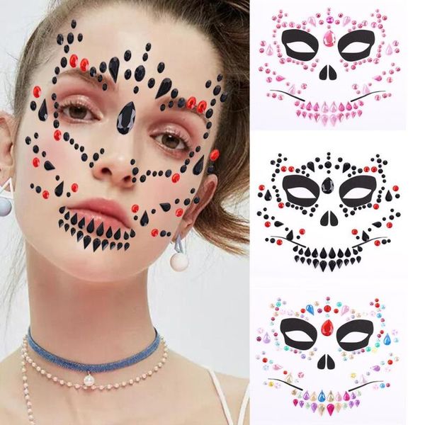 face stickers tattoo stickers iedm music festival ghost head skull face decoration halloween ghost festival ff004, Black
face stickers tattoo stickers iedm music festival ghost head skull face decoration halloween ghost festival ff004, Black