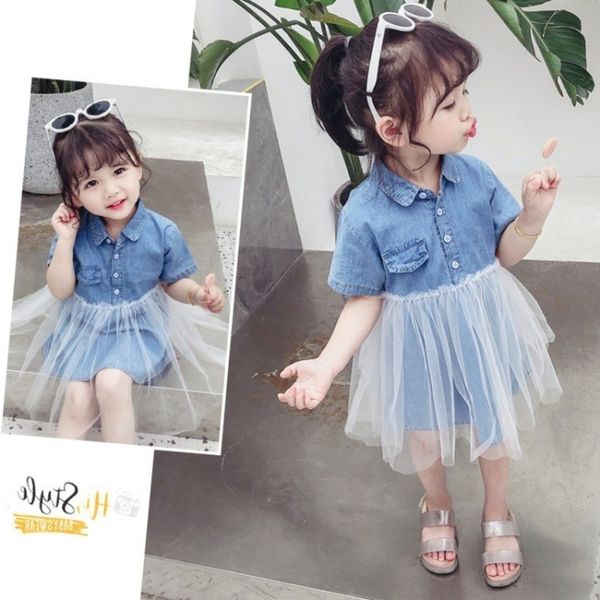 kids designer clothes 2020 denim short sleeve mesh stitching dress solid color denim skirt children, Red;yellow
kids designer clothes 2020 denim short sleeve mesh stitching dress solid color denim skirt children, Red;yellow