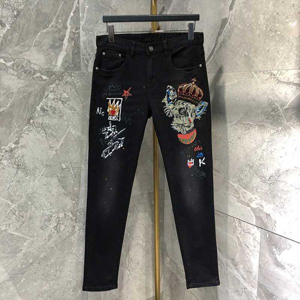wd1016 fashion men's jeans 2019 runway european design party style men's clothing, Blue
wd1016 fashion men's jeans 2019 runway european design party style men's clothing, Blue