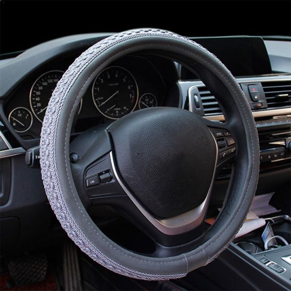 steering wheel cover universal anti-slip odorless cover embroidery silk and leather for vehicle car truck
steering wheel cover universal anti-slip odorless cover embroidery silk and leather for vehicle car truck
