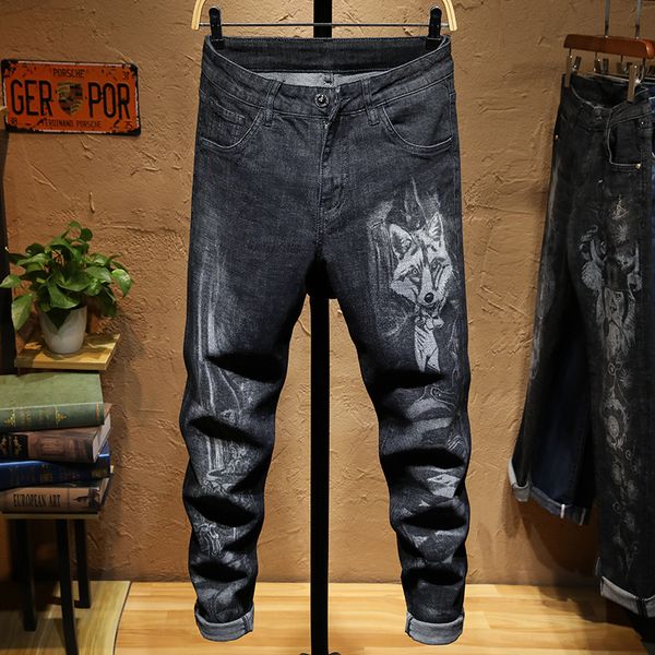 осень зима джинсы мужчины denim pattern животные печать тонкая прямая черная повседневная cowboy мужская брюки мода wild, Blue
осень зима джинсы мужчины denim pattern животные печать тонкая прямая черная повседневная cowboy мужская брюки мода wild, Blue