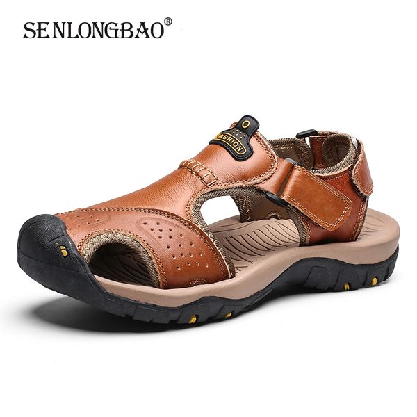 brand new summer genuine leather outdoor men's shoes men sandals for male casual shoes men beach sandals fashion sneakers 38-46, Black
brand new summer genuine leather outdoor men's shoes men sandals for male casual shoes men beach sandals fashion sneakers 38-46, Black
