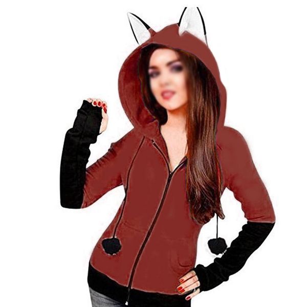 women's jacket hoodie sweatshirt spring fallr zipper coat drawstring long sleeve plus size outwear casual coats, Black;brown
women's jacket hoodie sweatshirt spring fallr zipper coat drawstring long sleeve plus size outwear casual coats, Black;brown