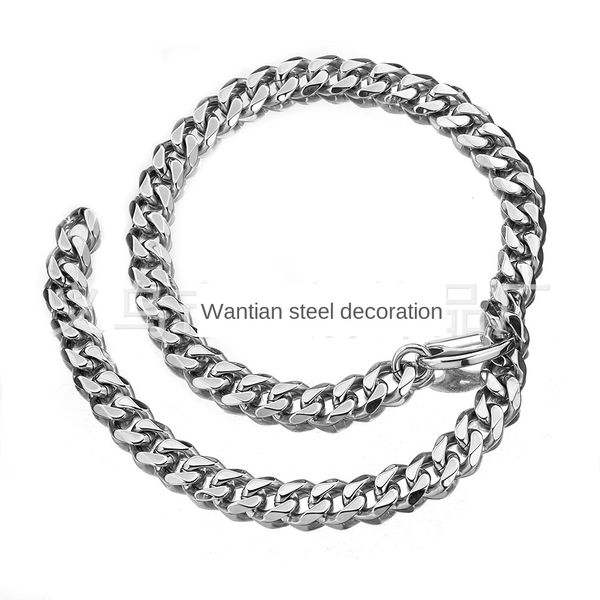 cuban link chains xxxtentacion rock hip-hop chain men's titanium steel stainless steel necklace, Silver
cuban link chains xxxtentacion rock hip-hop chain men's titanium steel stainless steel necklace, Silver