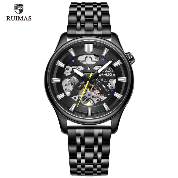 2020 ruimas men black automatic watches luxury business stainless steel watch man brand skeleton mechanical wristwatch 6770, Slivery;brown
2020 ruimas men black automatic watches luxury business stainless steel watch man brand skeleton mechanical wristwatch 6770, Slivery;brown