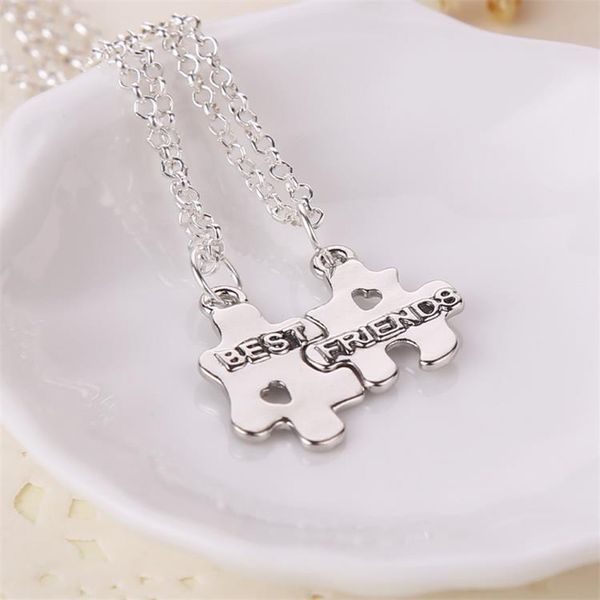 friendship jewelry necklace 2 puzzle pieces slot together gift for friends puzzle pendant necklace for girlfriend 2018, Silver
friendship jewelry necklace 2 puzzle pieces slot together gift for friends puzzle pendant necklace for girlfriend 2018, Silver