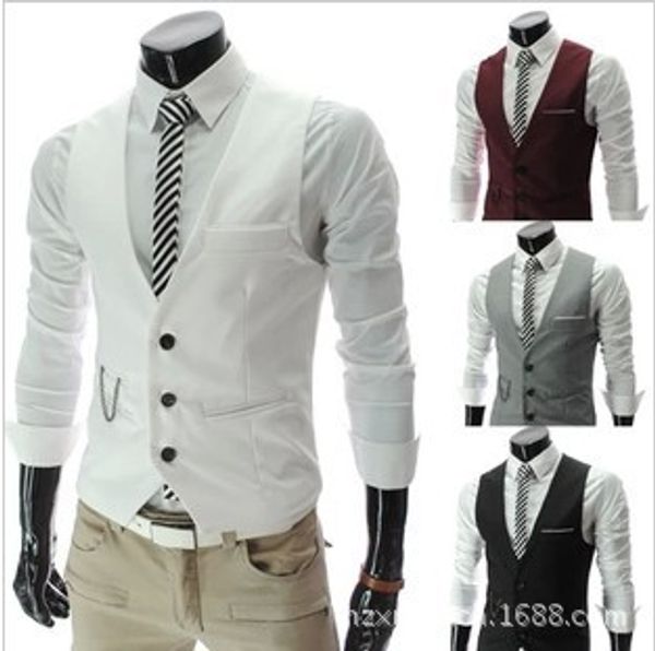 with chain vest v-neck waistcoat 4-color cotton blend slim fit a chain large jacket no ironing large size 5xlm07, Black;blue
with chain vest v-neck waistcoat 4-color cotton blend slim fit a chain large jacket no ironing large size 5xlm07, Black;blue