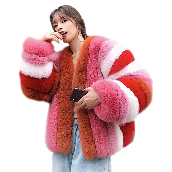 natural colorful real fur coat women genuine fur overcoat winter warm real jacket lady casual rainbow coat, Black
natural colorful real fur coat women genuine fur overcoat winter warm real jacket lady casual rainbow coat, Black
