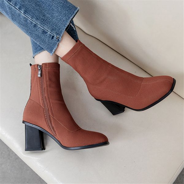 sarairis plus size 31-43 brand design 2019 square high heels concise shoes woman boots women shoes autumn sock boots, Black
sarairis plus size 31-43 brand design 2019 square high heels concise shoes woman boots women shoes autumn sock boots, Black