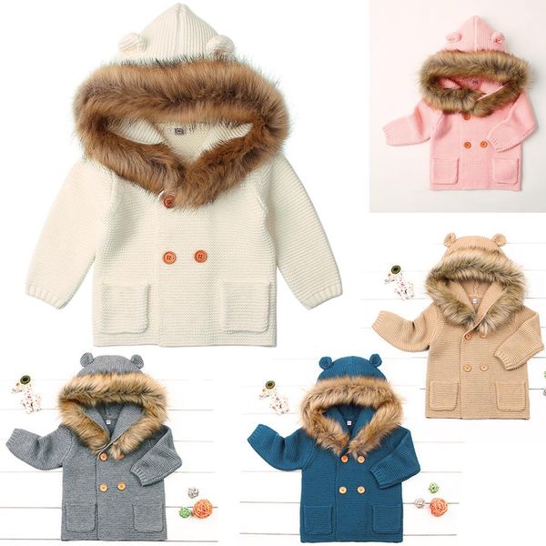 kidlove boys girls hooded knitted sweaters hairy neckline double-breasted cartoon ear outerwear pink gray 5 colors 3-24m san0, Blue
kidlove boys girls hooded knitted sweaters hairy neckline double-breasted cartoon ear outerwear pink gray 5 colors 3-24m san0, Blue