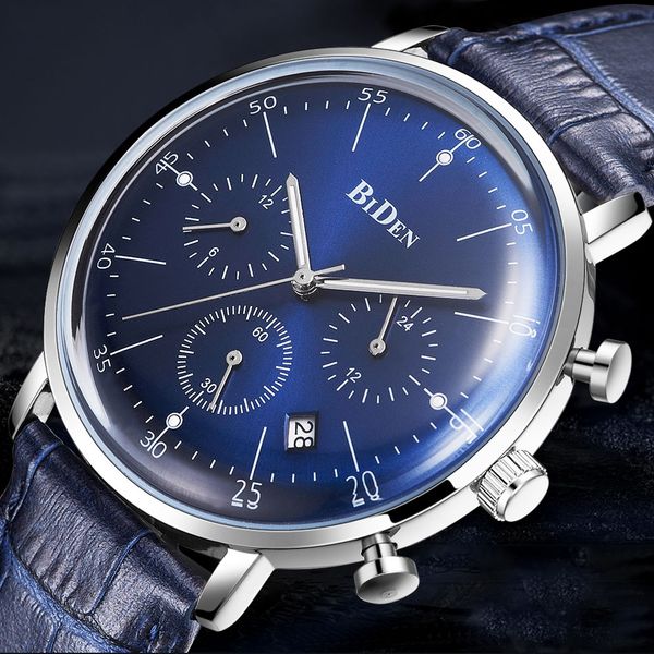 biden fashion blue leather strap men quartz clock luminous waterproof sport date display wristwatch reloj hombres, Slivery;brown
biden fashion blue leather strap men quartz clock luminous waterproof sport date display wristwatch reloj hombres, Slivery;brown