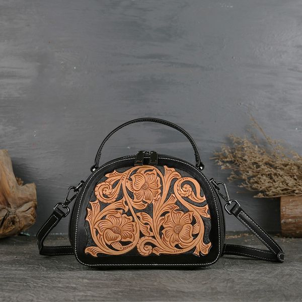 johnature vintage floral women handbag 2020 new handmade leather carving shoulder bags first layer cowhide female bag
johnature vintage floral women handbag 2020 new handmade leather carving shoulder bags first layer cowhide female bag