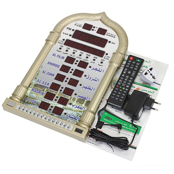 islamic azan clock music playing time reminding digital automatic mosque ramadan led wall table muslim prayer calendar gift
islamic azan clock music playing time reminding digital automatic mosque ramadan led wall table muslim prayer calendar gift