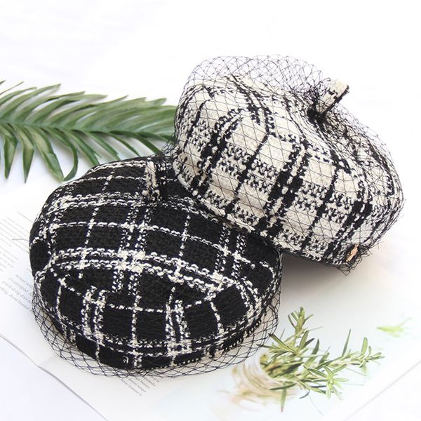 casquette 2019 autumn and winter black and white plaid mesh berets lady elegant lady painter hat newsboy hats btm05, Blue;gray
casquette 2019 autumn and winter black and white plaid mesh berets lady elegant lady painter hat newsboy hats btm05, Blue;gray