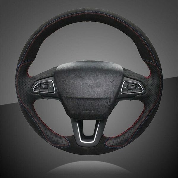 car hand stitched auto braid on the steering wheel cover for ford focus 2015-18
car hand stitched auto braid on the steering wheel cover for ford focus 2015-18