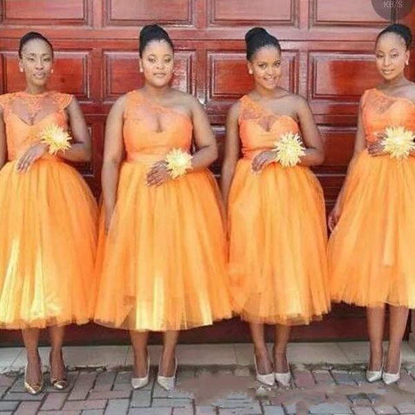 plus size bridesmaid dresses orange tea length one shoulder sheer neck lace and tulle african party dress a line maid of honor gowns, White;pink
plus size bridesmaid dresses orange tea length one shoulder sheer neck lace and tulle african party dress a line maid of honor gowns, White;pink