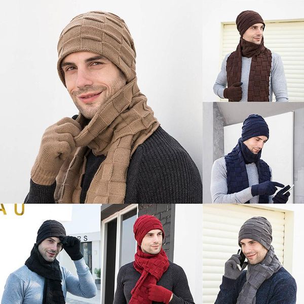 solid color hat men's autumn winter cap plus velvet thick knit hats scarf gloves three-piece casual leisure caps czapka zimowa, Blue;gray
solid color hat men's autumn winter cap plus velvet thick knit hats scarf gloves three-piece casual leisure caps czapka zimowa, Blue;gray