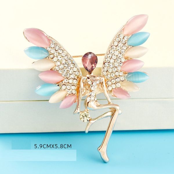 fashion colorful angle wing opal brooches pins for woman female sweater broche broach clothing chirstmas gift, Gray
fashion colorful angle wing opal brooches pins for woman female sweater broche broach clothing chirstmas gift, Gray