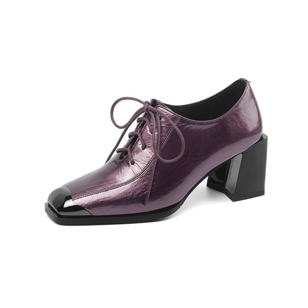 women genuine leather women shoes basic pumps spring autumn metal square toe lace up 2020 classic design shoes woman, Black
women genuine leather women shoes basic pumps spring autumn metal square toe lace up 2020 classic design shoes woman, Black
