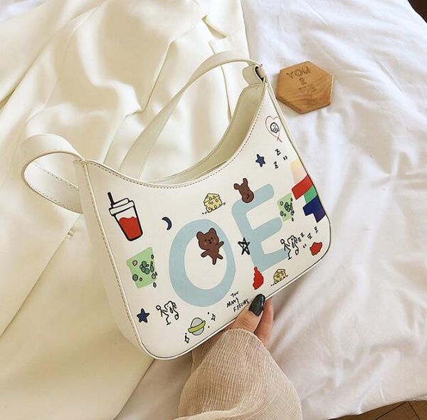 2020 women handbags purses women graffiti personality shoulder bags letter fashion girls baguette bag crossbody
2020 women handbags purses women graffiti personality shoulder bags letter fashion girls baguette bag crossbody