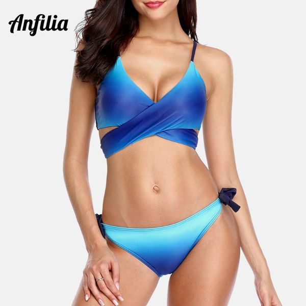 anfilia women bikini set swimwear gradient cross swimsuit tied bandage bathing suit beachwear cross front side knot bikini
anfilia women bikini set swimwear gradient cross swimsuit tied bandage bathing suit beachwear cross front side knot bikini