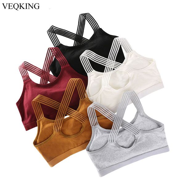 veqking women yoga sport bra back padded sports bras athletic fitness running gym vest breathable sports bra top, White;black
veqking women yoga sport bra back padded sports bras athletic fitness running gym vest breathable sports bra top, White;black