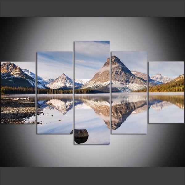 5 piece large size canvas wall art pictures creative silent lake poster art print oil painting for living room
5 piece large size canvas wall art pictures creative silent lake poster art print oil painting for living room