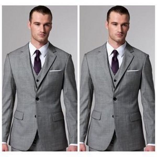 light grey two buttons groom tuxedos 2019 notch lapel man groomsmen men wedding suits business suit (jacket+pants+tie+vest), Black;gray
light grey two buttons groom tuxedos 2019 notch lapel man groomsmen men wedding suits business suit (jacket+pants+tie+vest), Black;gray