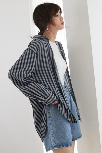 new spring vintage stripe shirt female oversize women long sleeve girls blouse summer plus size women blouses femme blusas, White
new spring vintage stripe shirt female oversize women long sleeve girls blouse summer plus size women blouses femme blusas, White
