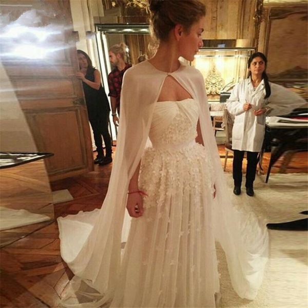 2019 white/ivory simple elegant long chiffon bridal jacket wedding cape without sleeve boleros wraps shawl with sweep train
2019 white/ivory simple elegant long chiffon bridal jacket wedding cape without sleeve boleros wraps shawl with sweep train