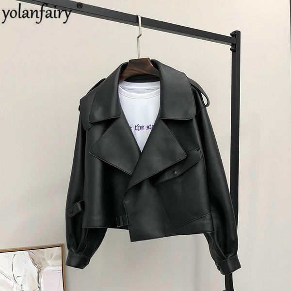 genuine leather jacket korean fashion women leather jacket real sheepskin coat for women spring autumn cuero genuino pph392, Black
genuine leather jacket korean fashion women leather jacket real sheepskin coat for women spring autumn cuero genuino pph392, Black
