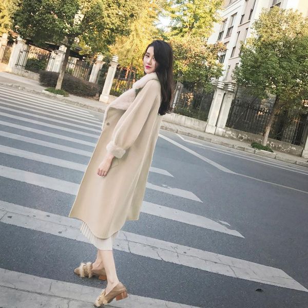 2019 autumn winter new fashion women warm wool blend coat long ladies slim turn down collar cashmere coat belted size s-3xl, Black
2019 autumn winter new fashion women warm wool blend coat long ladies slim turn down collar cashmere coat belted size s-3xl, Black