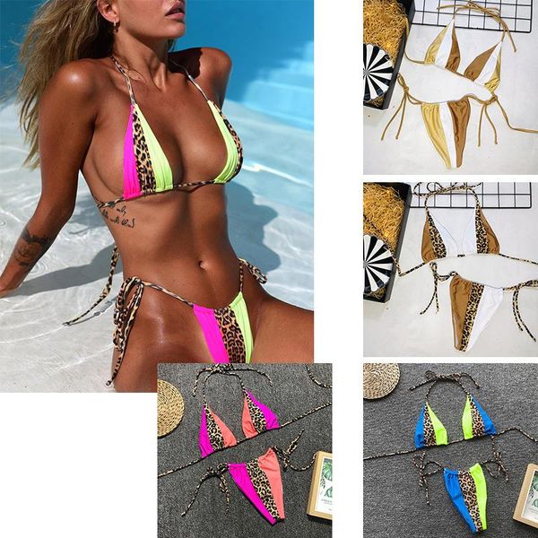 simple leopard stitching bandage split swimsuit bathing suit swimsuit bikini female european and american explosion models
simple leopard stitching bandage split swimsuit bathing suit swimsuit bikini female european and american explosion models