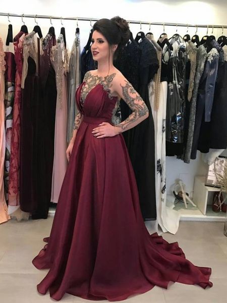2020 burgundy long sleeves prom dresses vestidos de fiesta de noche robe de soiree formal long muslim evening plus size dresses gowns, Black
2020 burgundy long sleeves prom dresses vestidos de fiesta de noche robe de soiree formal long muslim evening plus size dresses gowns, Black