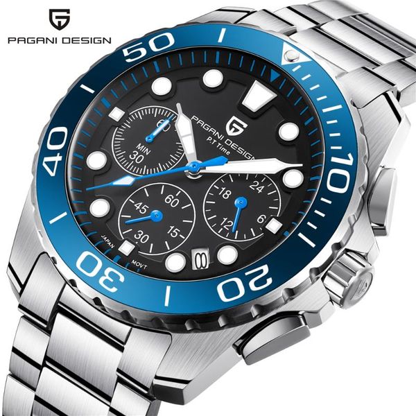 2020 new watch men pagani design chronograph stainless steel quartz wristwatches 100m water relogio masculino, Slivery;brown
2020 new watch men pagani design chronograph stainless steel quartz wristwatches 100m water relogio masculino, Slivery;brown