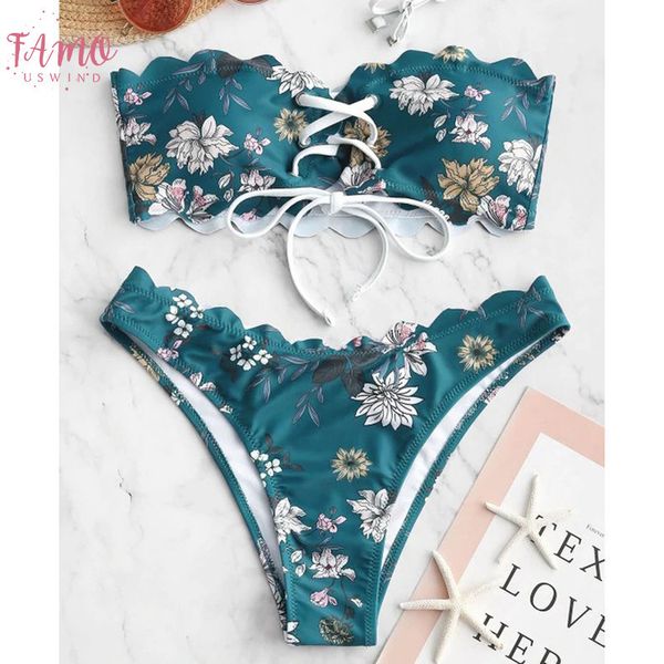 30swimwear women swimsuit floral lace up scalloped bandeau bikini set push up swimwear swimsuit bikini 2020, White;black
30swimwear women swimsuit floral lace up scalloped bandeau bikini set push up swimwear swimsuit bikini 2020, White;black