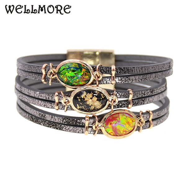 wellmore women bracelets 10 colors leather bracelets boho style charm for women jewelry wholesale drop shipping, Golden;silver
wellmore women bracelets 10 colors leather bracelets boho style charm for women jewelry wholesale drop shipping, Golden;silver