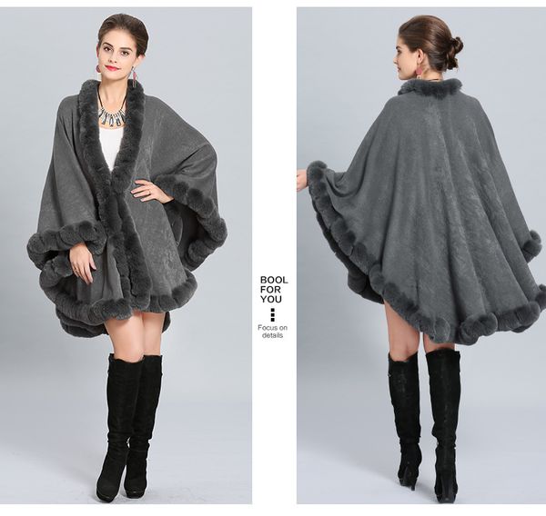 женщины вязальной накидки шаль с искусственным мехом кролик рекса меха зачистки плюс размер весны зима осени украла, Black
женщины вязальной накидки шаль с искусственным мехом кролик рекса меха зачистки плюс размер весны зима осени украла, Black