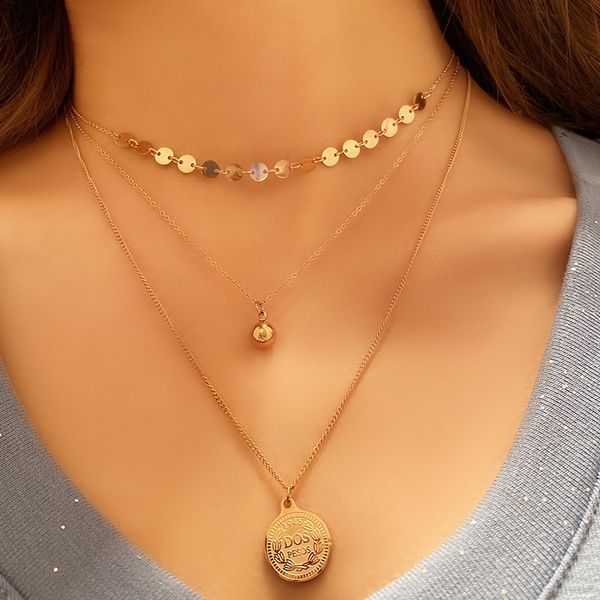 classical multilayer necklace woman party gift fashion jewelry, Silver
classical multilayer necklace woman party gift fashion jewelry, Silver