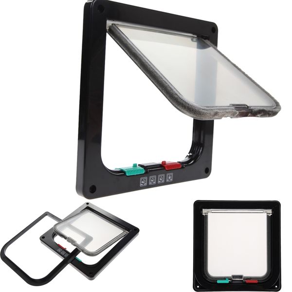 4 way lockable dog cat kitten door security flap door abs plastic animal small pet cat dog gate door pet supplies dropshipping other cat sup 
4 way lockable dog cat kitten door security flap door abs plastic animal small pet cat dog gate door pet supplies dropshipping other cat sup
