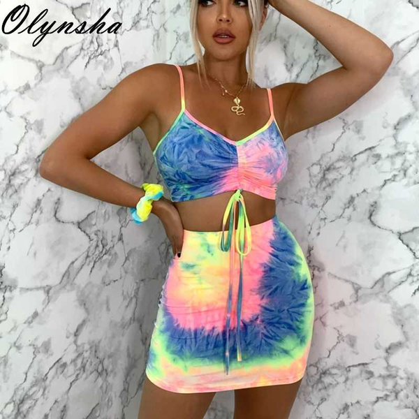 tie dye print skirts set women ruched crop tank bodycon mini skirt 2 piece set 2020 summer woman streetwear outfits, Gray
tie dye print skirts set women ruched crop tank bodycon mini skirt 2 piece set 2020 summer woman streetwear outfits, Gray