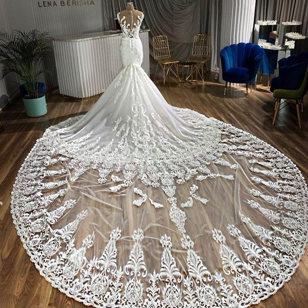 gorgeous royal train lace mermaid wedding dress 2020 new vestidos de novia illusion button back sleeveless wedding bridal gowns, White
gorgeous royal train lace mermaid wedding dress 2020 new vestidos de novia illusion button back sleeveless wedding bridal gowns, White