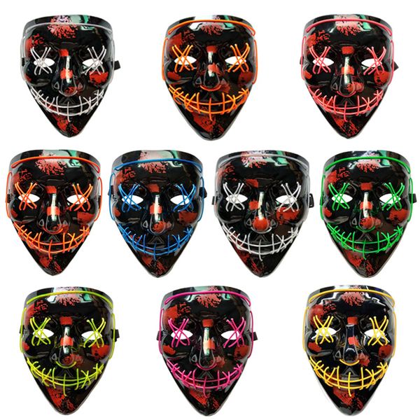 selling halloween mask led light up party masks the purge election year great funny masks festival cosplay costume supplies glow in dark 
selling halloween mask led light up party masks the purge election year great funny masks festival cosplay costume supplies glow in dark