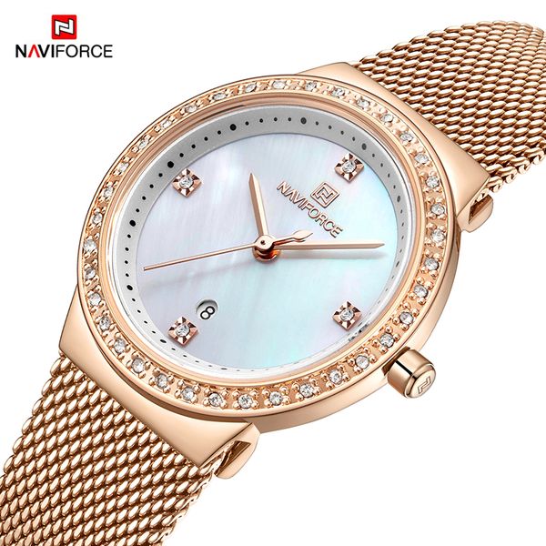 new naviforce women watch simple quartz lady waterproof wristwatch female fashion casual watches clock, Slivery;brown
new naviforce women watch simple quartz lady waterproof wristwatch female fashion casual watches clock, Slivery;brown